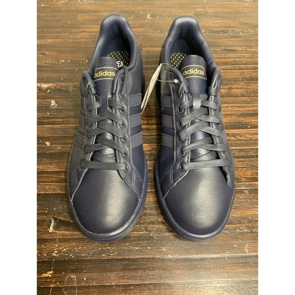 Adidas Grand Court Men Size US 7.5 Sneakers Suede Navy Blue EE7883 NEW IN BOX - Picture 4 of 7